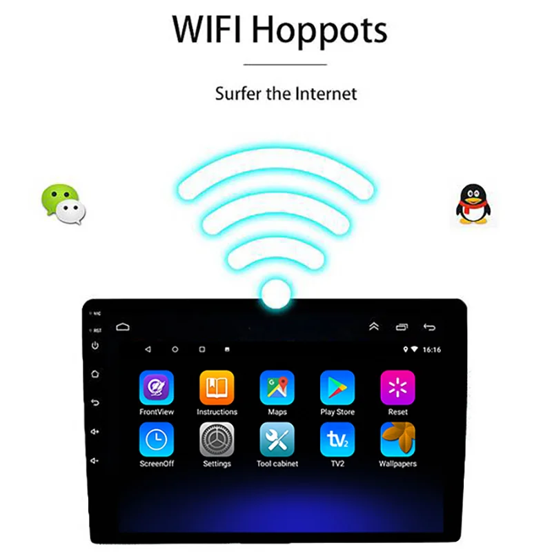 1DIN 10 Inch Car Stereo Radio Android 9.1 Contact