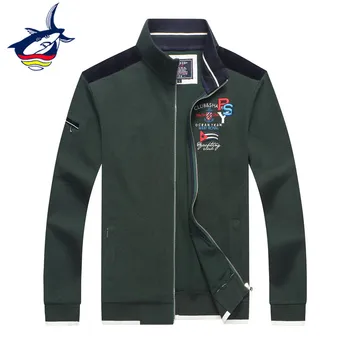 

Tace & Shark brand man jacket stand collar high quality embroidery knitted men's sweater coat autumn jacket man casual jacket