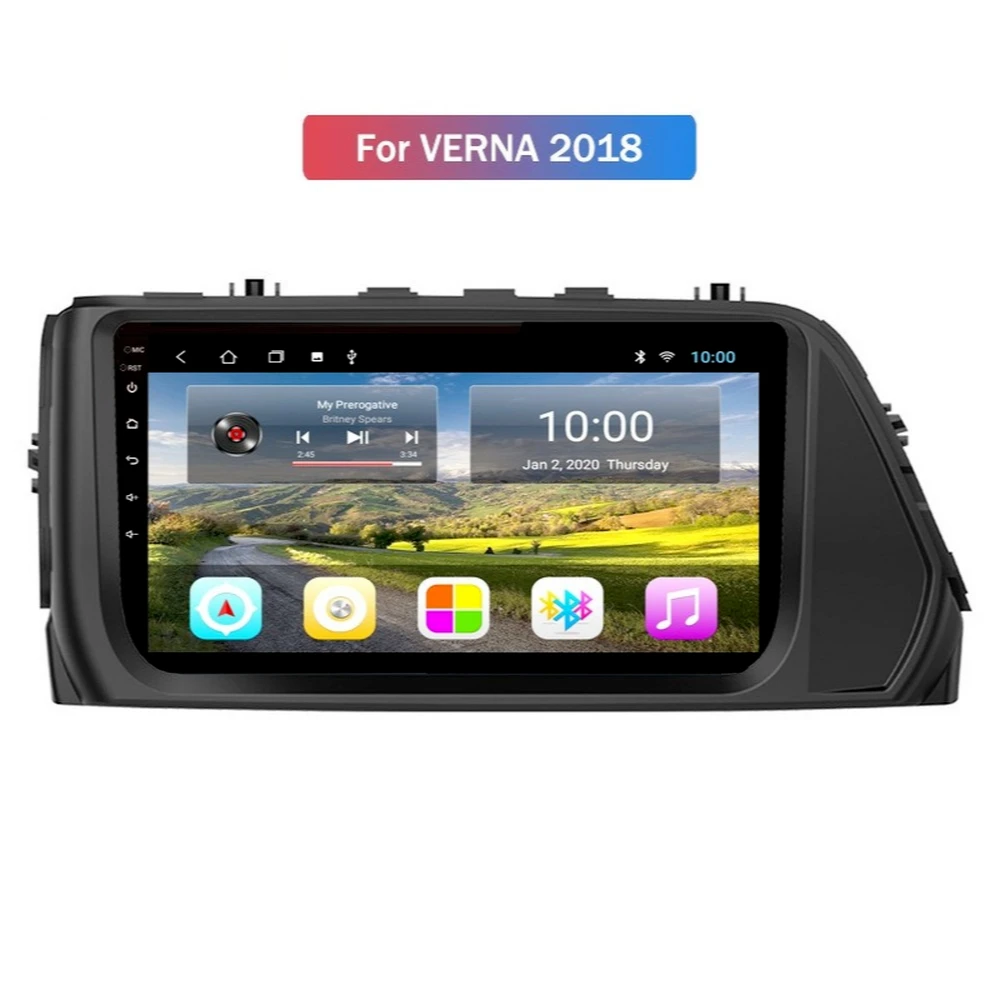Автомобильный GPS-навигатор для HYUNDAI Verna 10 0 4 + 32 ГБ Android 2018 автомагнитола аудио видео