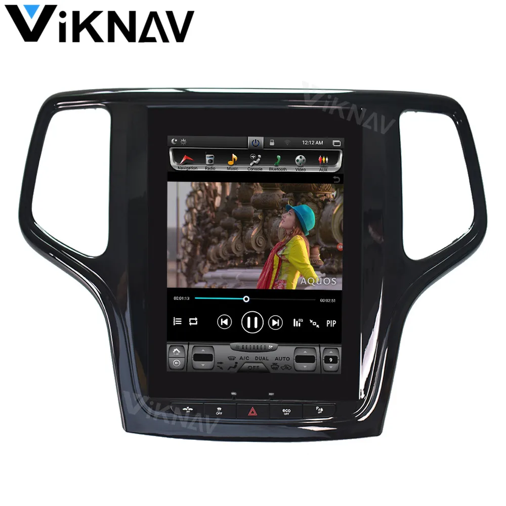 

multimedia player for JEEP Grand cherokee 2014-2016 GPS navigator video vertical screen Car DVD player stereo radio 12.1 inch