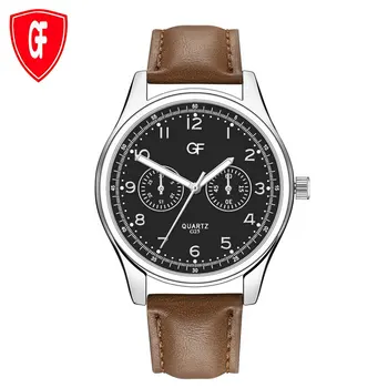 

Men Quartz Watch PU Leather Belt Luminous Pointer Elegant Wristwatches Gifts LL@17
