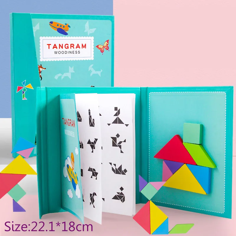 Магнитная 3D головоломка, детские игрушки, головоломка Tangram, игра для детей, раннее обучение, рисование, настольные игры, игрушка в подарок для детей, мозги