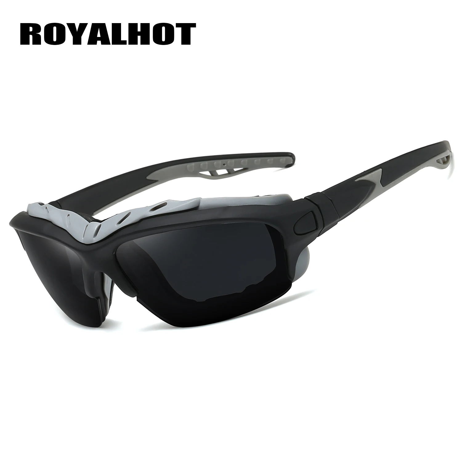 RoyalHot, мужские, женские, поляризационные, эластичные, спортивные, солнцезащитные очки, Ретро стиль, солнцезащитные очки, очки для мужчин, 900211 - Цвет линз: matte Black grey