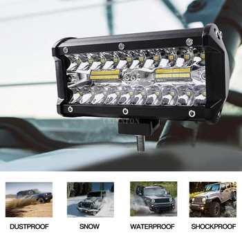 

50Pcs/Lot For Lamp 400W 2x Truck New LED Off-road SUV Upgrade Work Car Waterproof Combo Lights Beams Wish Light Spot 7''