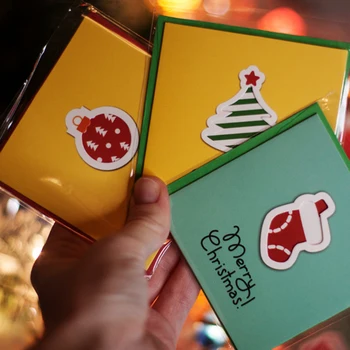 

12pcs merry christmas Greeting Card with Envelop christmas gift cards navidad christmas decorations for home natal kerst xmas