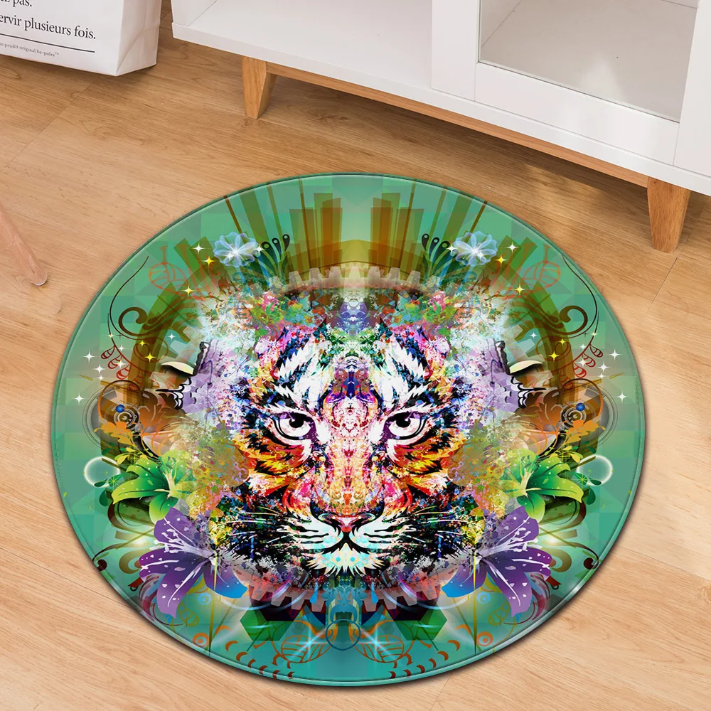 YK-08 Круглый ковер для детской комнаты ковер для гостиной спальни гардеробный ковер подушка для компьютерного кресла прикроватный коврик Украшение пола - Цвет: YK-08