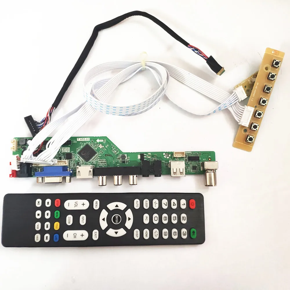 Для HB140WX1-101/200/400/500 LVDS 40Pin WLED VGA + совместимому с HDMI AV USB RF ноутбук ПК ТВ контроллер