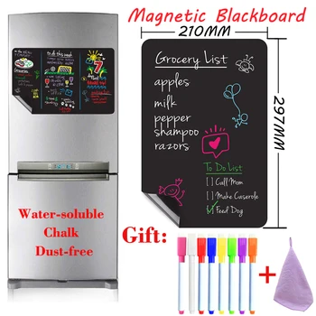 

A4 Size Magnetic Blackboard Kitchen Fridge Sticker Mini Chalkboard Planner Calendar Table Message Board Dust-free Chalk Board