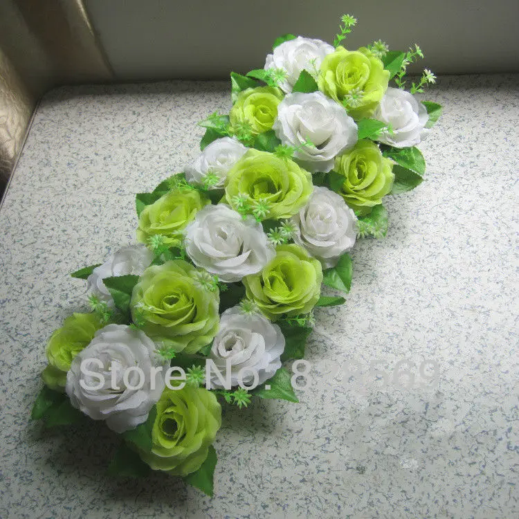 Свадебные Декоративные искусственные розы, ряд цветов, дорожное украшение, реквизит, имитация шелковых цветов, свадебная АРКА для сцены, домашний декор