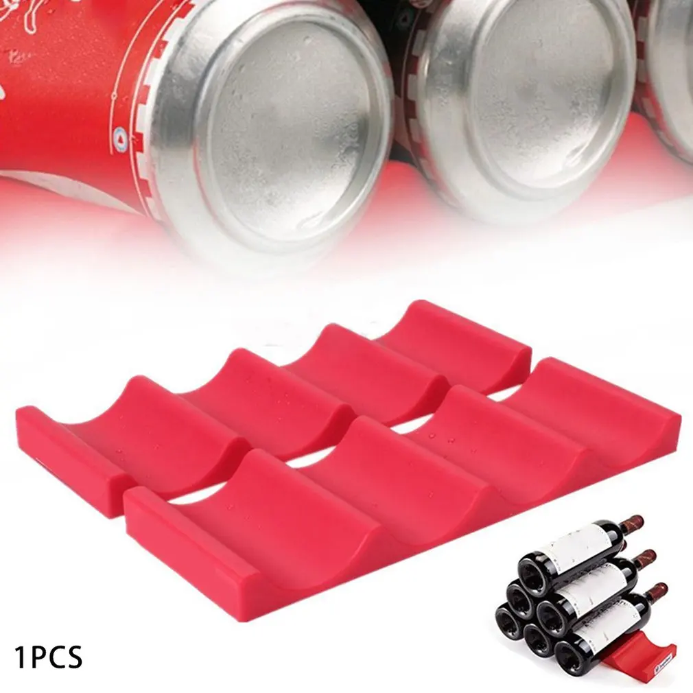 Creative silicone beer bottle mat Beer tray Refrigerator beverage beer horizontal silicone mat Storage mat stacker