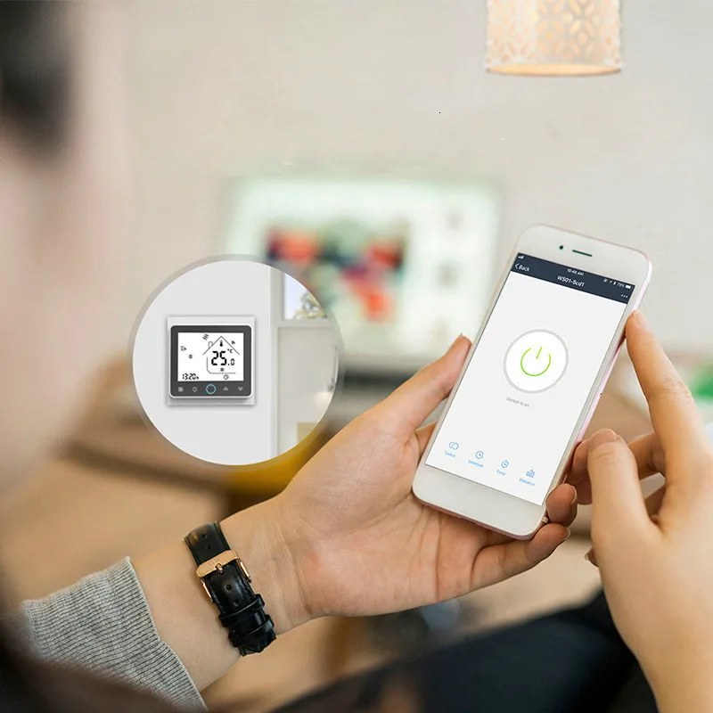 WiFi умный термостат регулятор температуры для воды/электрический подогрев пола воды/газовый котел работает с Alexa Google Home