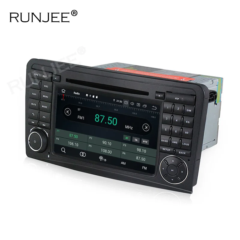 Cheap RUNJEE PX6 RK3399 IPS DSP car multimedia Autoradio for Mercedes Benz ML Series W164 ML GL  SWC Videoutput car dvd 2