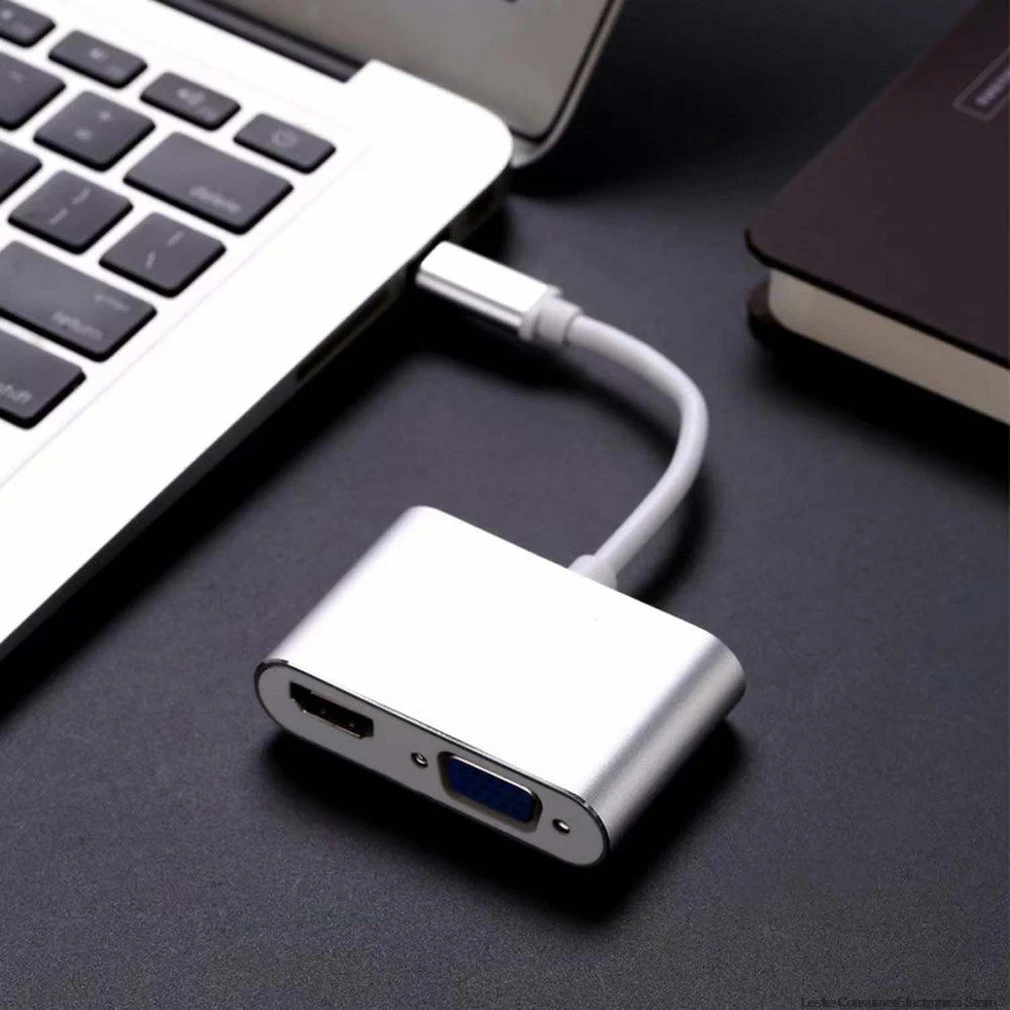 2 в 1 USB 3,0 USB2.0 к HDMI адаптер 4K HD 1080P type-C к HDMI/VGA Аудио Видео кабель конвертер для ноутбука Macbook компьютер