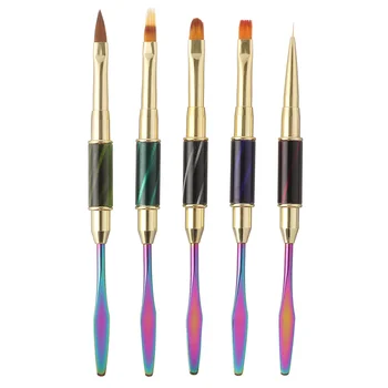 

Nail Powder Brush Tool with Double Heads Nail Brush Picking Dotting Gradient Pen Brush Nail Art Tools