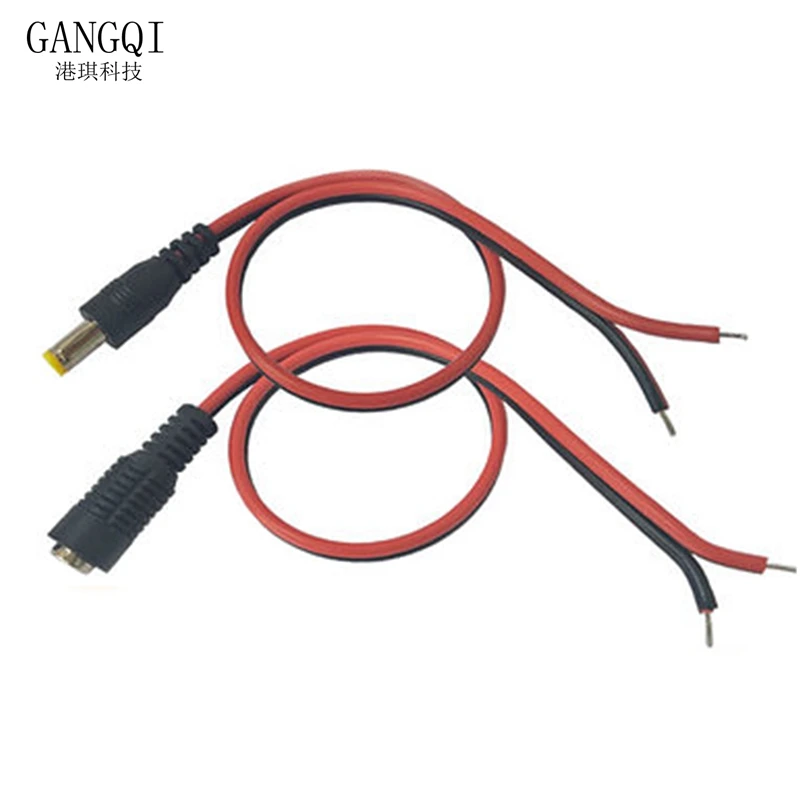 12V 5A DC connectors 5.5 x 2.1mm DC Power Pigtail Cable Male Female Connector for CCTV Security Camera Power Adapter Connectors