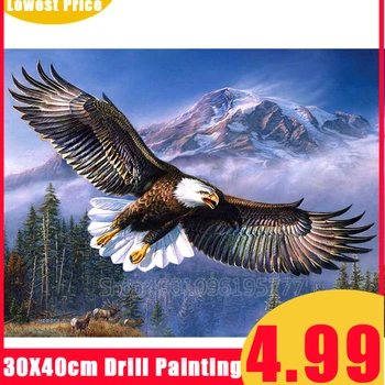 

Full Square/Round Drill 5D DIY Diamond Painting Flying Eagle Diamond Embroidery Cross Stitch Animal Mosaic Home Decor Gift