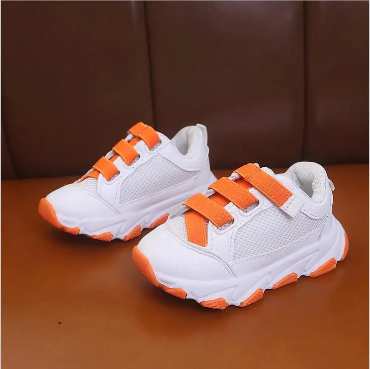 Новинка; сезон весна-осень; детская повседневная обувь на плоской подошве; дышащие кроссовки для мальчиков и девочек; спортивная детская обувь для младенцев