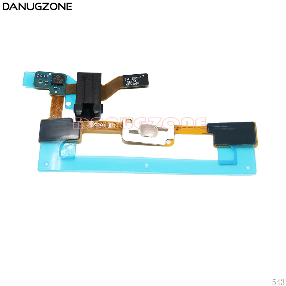 10PCS Lot For Samsung Galaxy J5 J500F SM J500F Home Button keypad Sensor Audio Jack Headphone Flex Cable