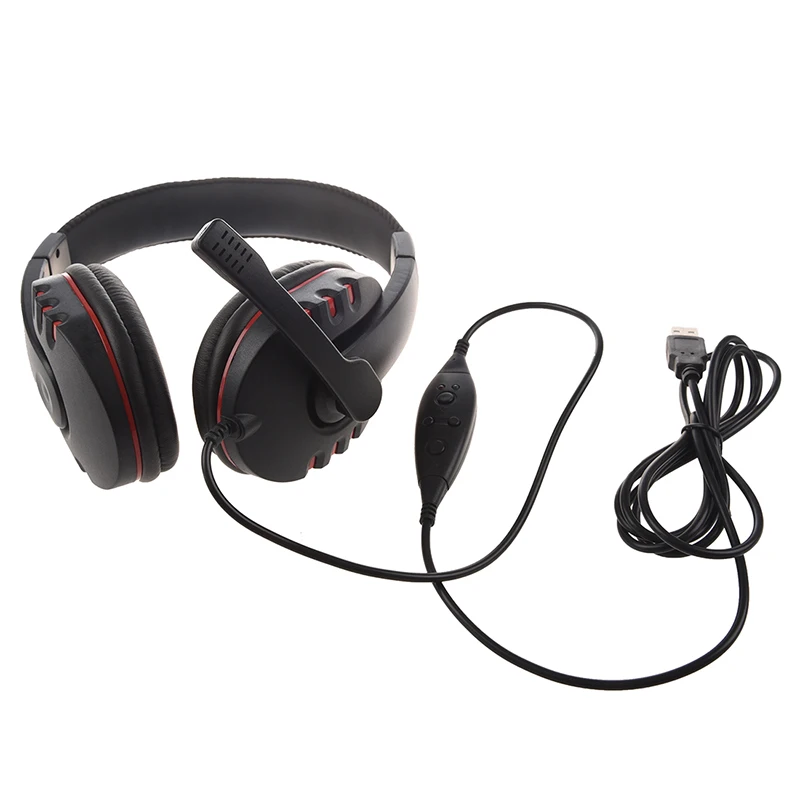 PC 914 Earphones USB2 0 miniphone for PS3 Video Game black and red 