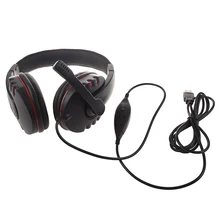 PC 914 Earphones USB2 0 miniphone for PS3 Video Game black and red 