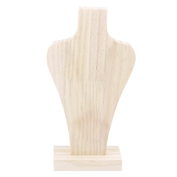 

Wood Mannequin Bust for Fashion Earrings Necklace Jewelry Display Rack Stand Organizer Holder