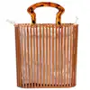 Handles Purse Beach Bag Bamboo Handbag Makeup Travel Shopping with Acrylic Handle for Holiday Mobile phone Wallet 1