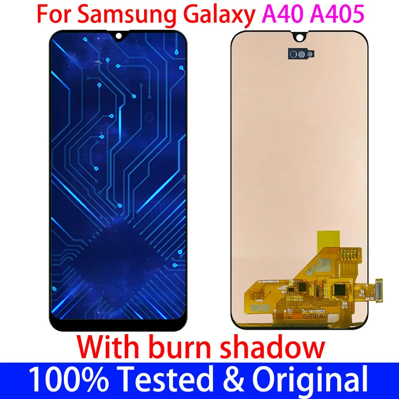 ЖК-дисплей AMOLED для Samsung Galaxy A40/A405/A405F сенсорный дигитайзер с дигитайзером сменная