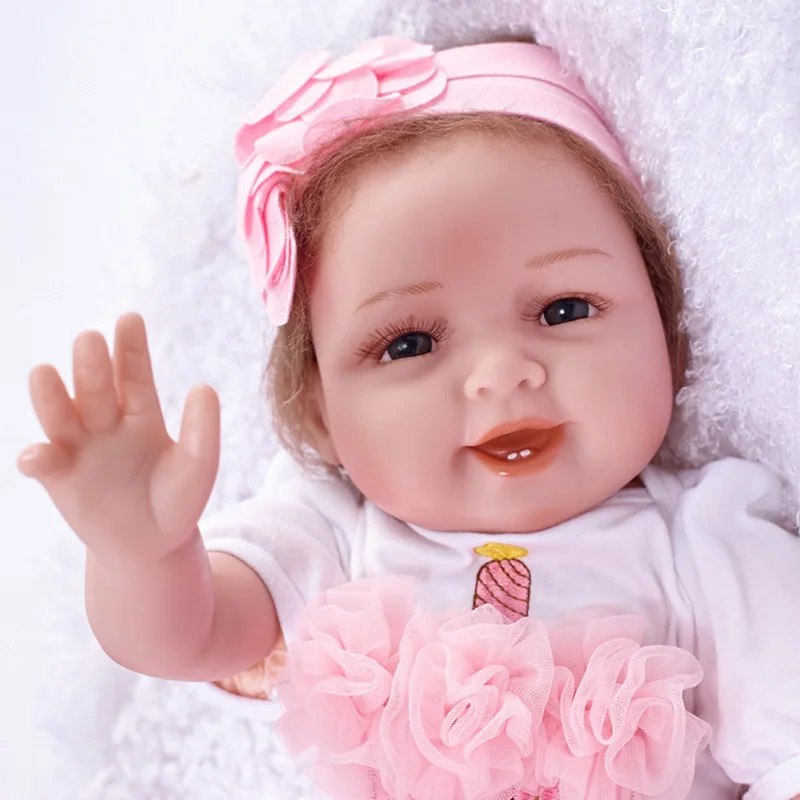 Baby Playmate 22 дюймов Кукла реборн 55 см сенсорный виниловый младенец новорожденный реалистичный Bonecas с улыбкой для ребенка подарок на день рождения