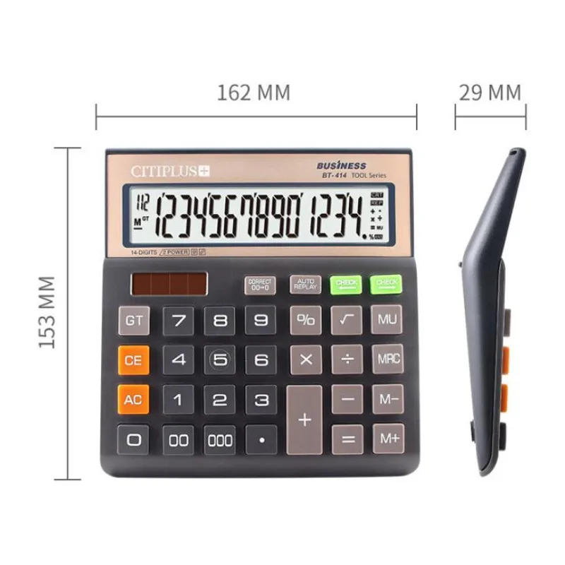 New 414 calculator dual power 112 step calculators 14 digit display calculator for Corporate Office Individual 1 New 414 calculator dual power 112 step calculators 14 digit display calculator for Corporate Office Individual 2