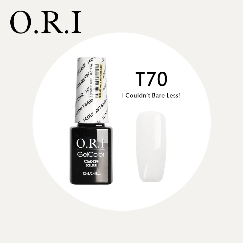 O.R.I, 12 мл, УФ-гель для ногтей, УФ светодиодный Гель-лак для ногтей, гибридный впитывающий Гель-лак, лак для ногтей, лак для ногтей - Цвет: T70