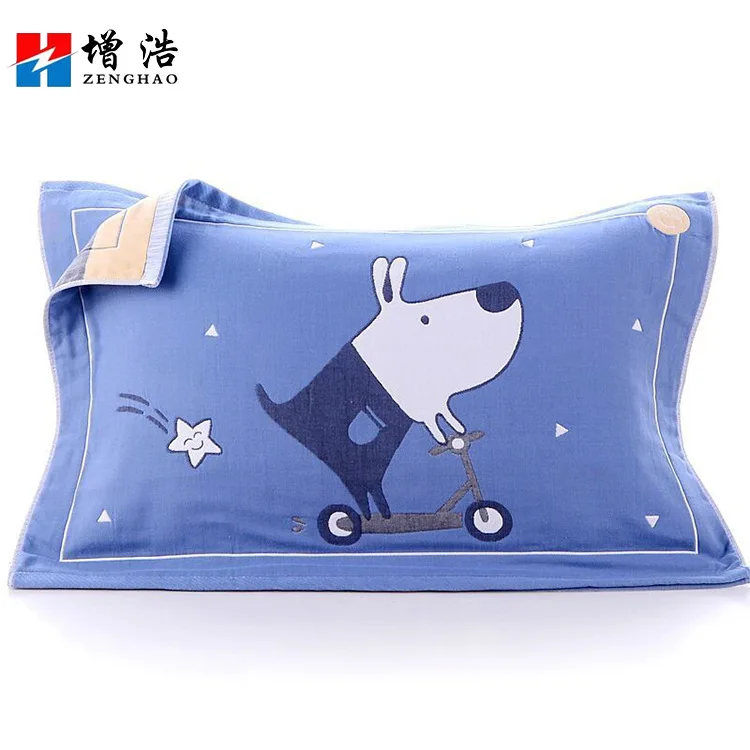 

Six-layer Cartoon Gauze Pillow Case Cotton Adult Couples Pillow Case Soft Thick Breathable Pillow Case