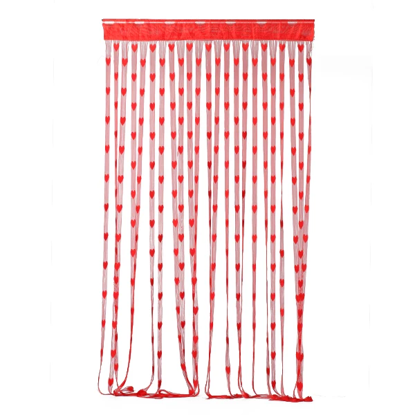 fityle Heart String Tassel Door Window Panel Curtain Room Divider Home Decoration for Kitchen Door Window Living Room Bedroom
