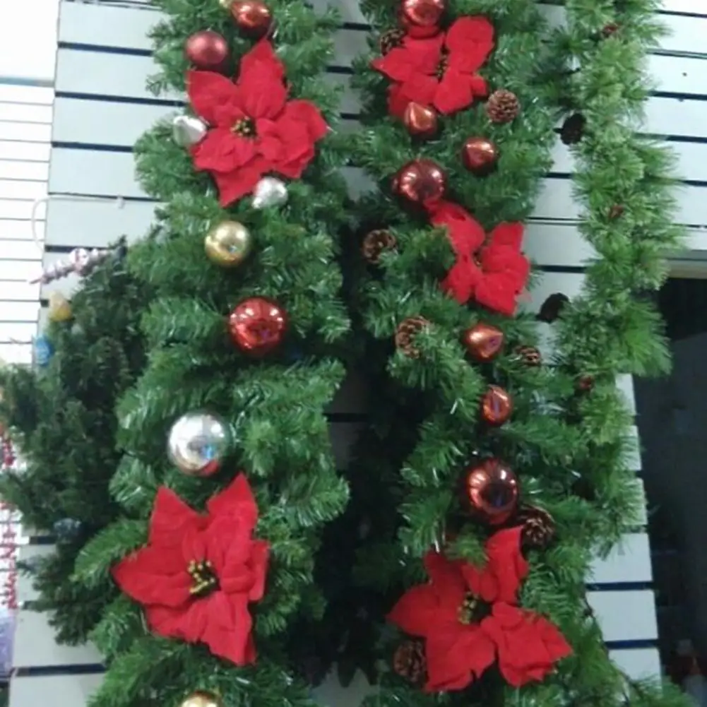 2 7 м Рождественская гирлянда из искусственного лозы и ротанга - Цена: 