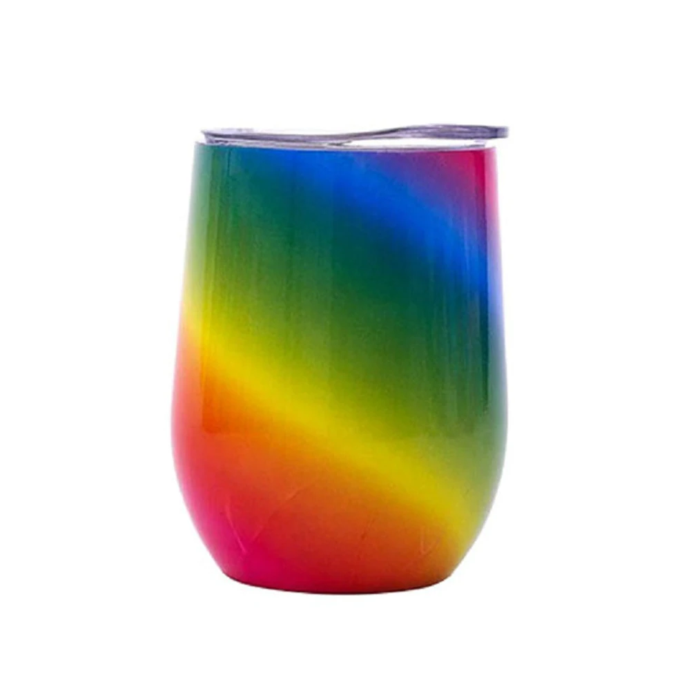 Мультяшная кружка из нержавеющей стали с вакуумной изоляцией, винный стакан для путешествий, кофейная чашка с крышкой - Цвет: A6