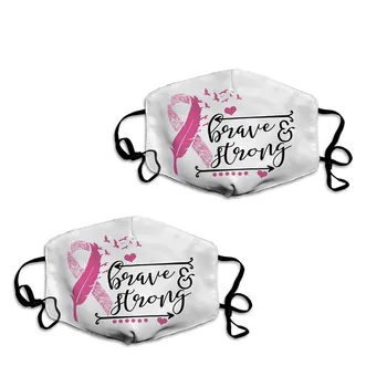 

Mascarilla Breast Cancer Awareness Print Adult Face Masks Washable Reusable Mouth Mask Windproof Face Mask Mouth Caps Washable