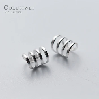 

Colusiwei Authentic 100% 925 Sterling Silver Rose Simple Line Clip Earrings for Women Fashion Sterling Silver Jewelry Gift
