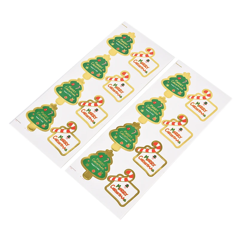 80Pcs/lot Scrapbook Gift Baking Packaging Label Merry Christmas Tree DIY Multifunction cookie package Seal Sticker Decration