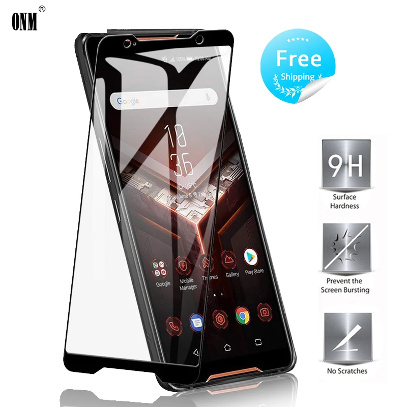 Полное покрытие из закаленного стекла для Asus ROG Phone 2 Защитная пленка для Asus ROG Phone II
