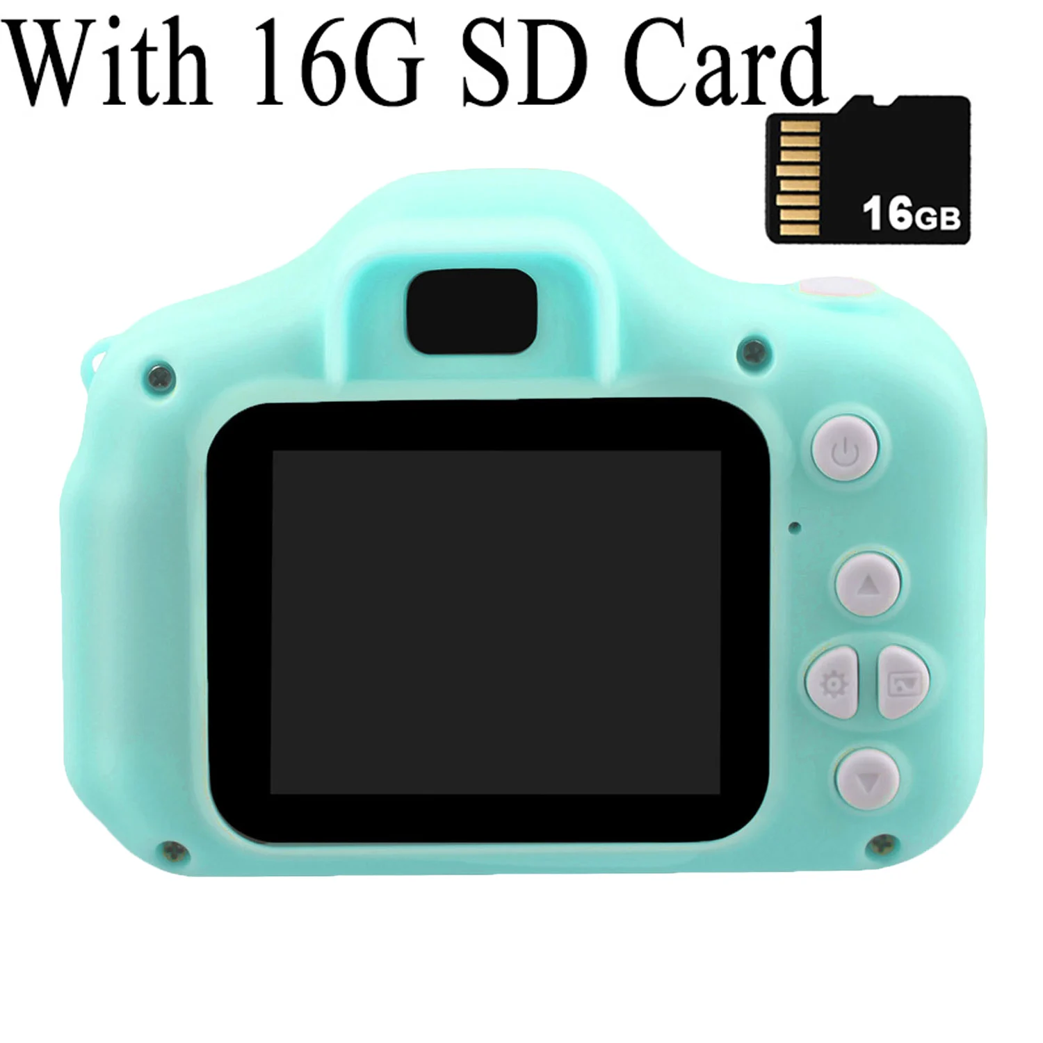 Детская Мини Милая электронная цифровая камера 2 дюймов дисплей экран перезаряжаемый видео регистратор фотография видеокамера камера игрушка - Цвет: Green 2
