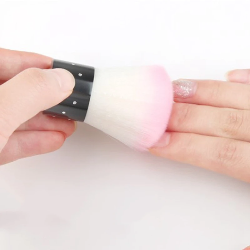 1pcs Soft Nail Cleaning Brush Nail Brush Nail Art Manicure Tools Nail Dust Cleaner For Acrylic& UV Gel 6 Colors