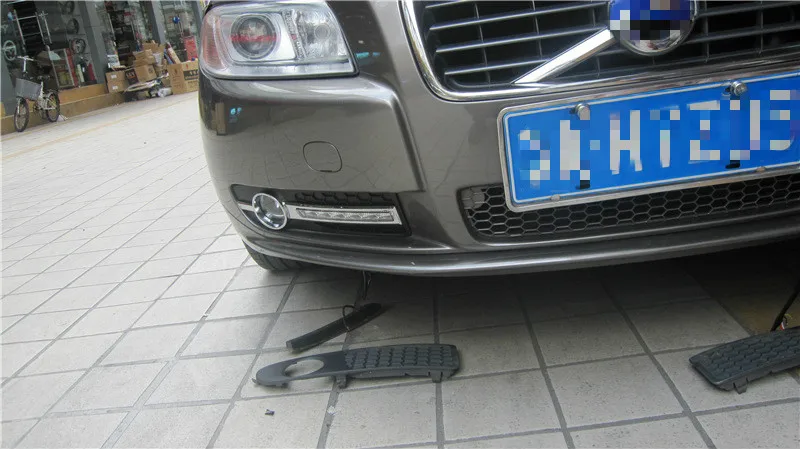 2 шт. автомобильный Стайлинг для Volvo S80 2009-2013 Светодиодный дневной светильник DRL Дневной ходовой светильник s Дневной светильник желтый указатель поворота