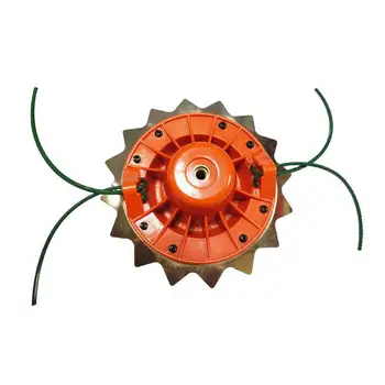 

Grass Trimmer Head Lawn Mower Grass Trimmer Double Head Tool Accessories Metal Blade Weed Brush Cutting Head for Garden Lawn 20E