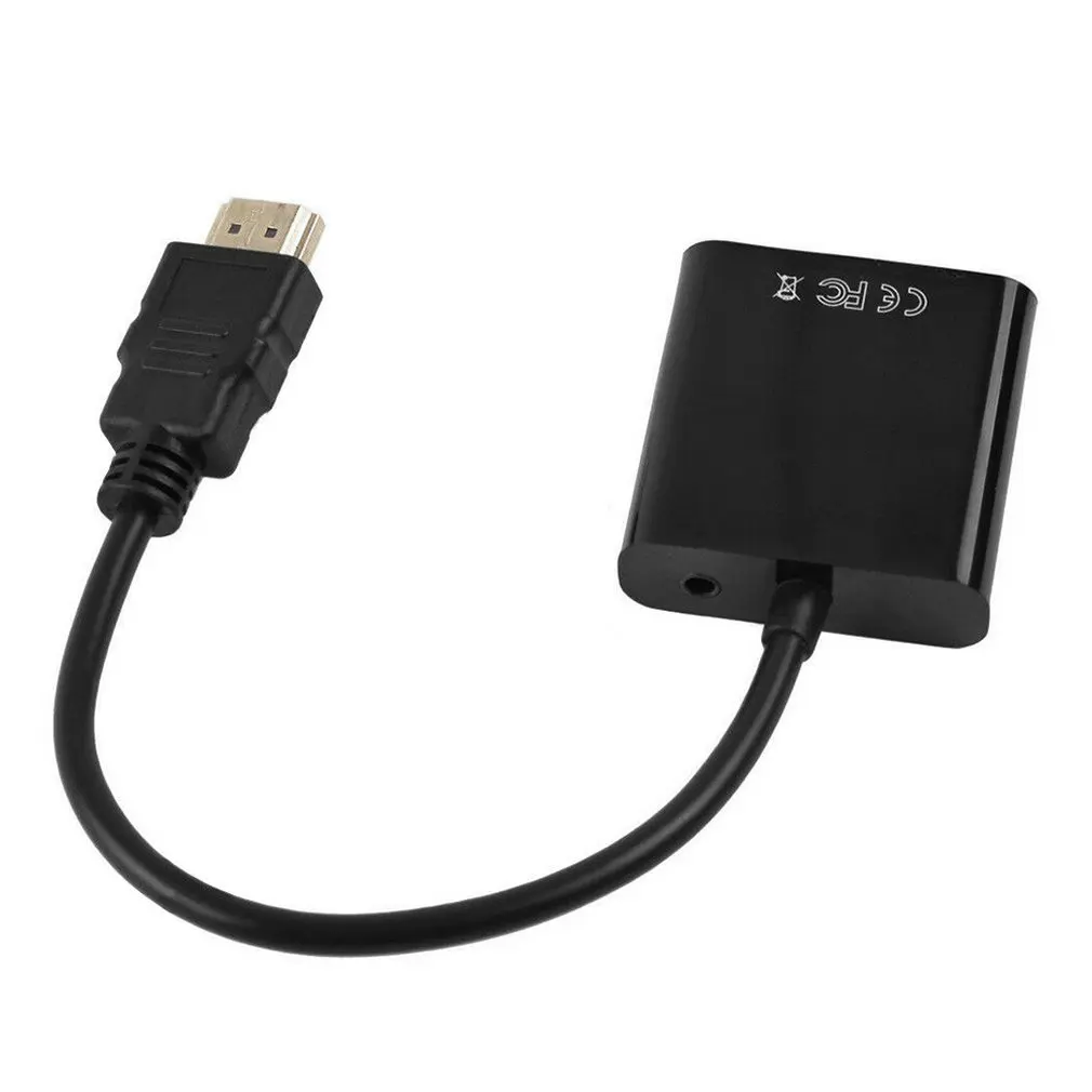 1080P HDMI мужчин и женщин VGA видео кабель конвертер с 3,5 мм аудио адаптер EW5 Черный Цвет Прочный полезный