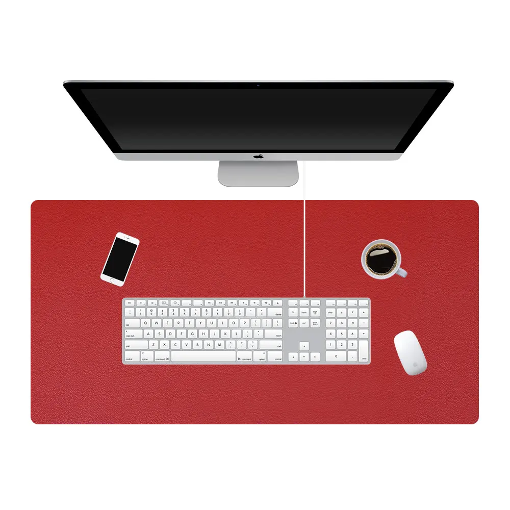  Double-Sided PU Leather Desk Mats Clipboard Table Mats Anti-dirty Computer Keyboard Pad Laptop Full