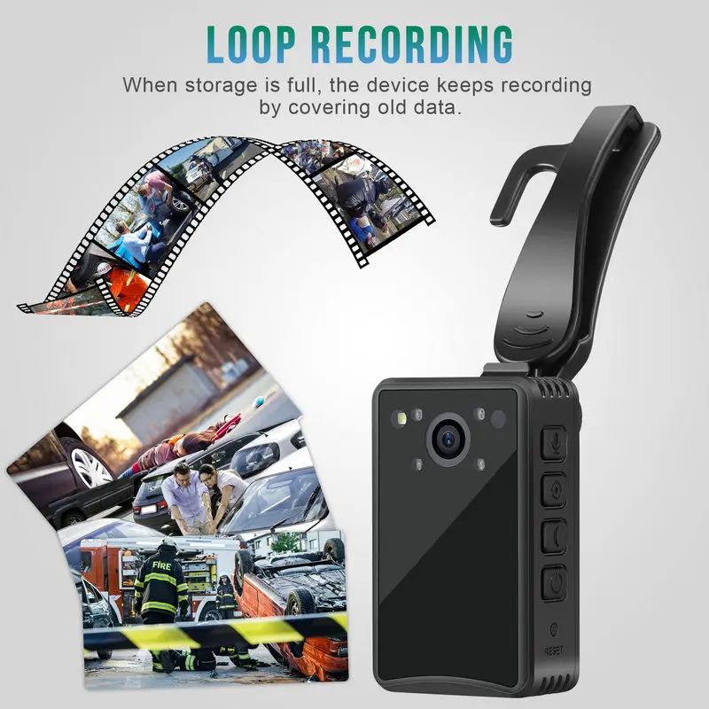 Câmera do Corpo da Polícia Câmera de Segurança Aplicação da Lei Vídeo Visão Noturna Wearable Mini Filmadoras 14 Horas Gravação A23 1080p Dvr ir - Image 5
