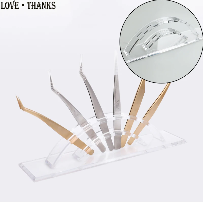 

1pcs Eyelash Tweezer Storage Holder Pen Rack Eyelash extension Planting Tool Storage Acrylic Arc Holder Stand Makeup Tools