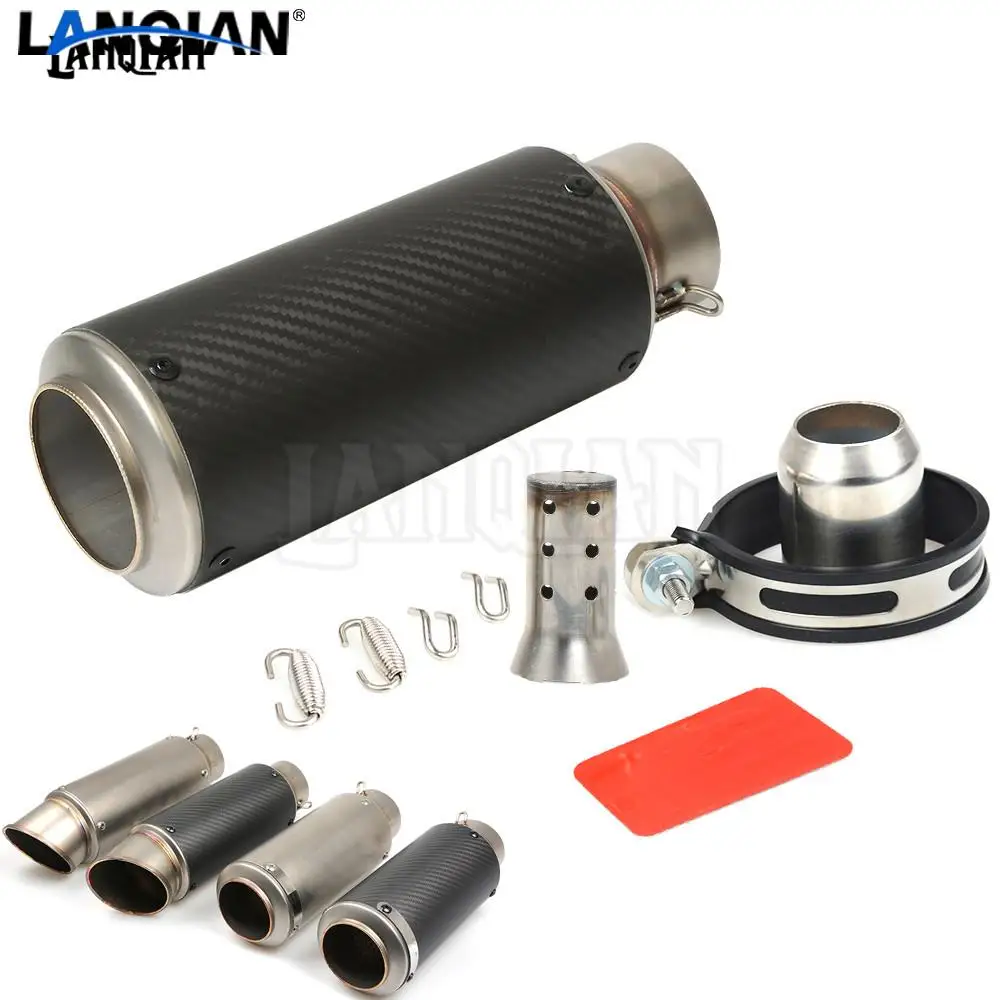 For DUCATI MONSTER ST2 ST4 748 996 998 GT1000 M900 YZF Universal Motorcycle Carbon Fiber Exhaust Pipe GP Escape Muffler | Автомобили и