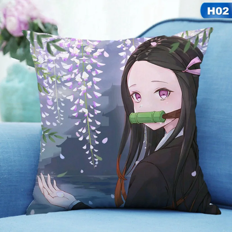 Аниме демон убийца Kimetsu No Yaiba Kamado Tanjirou Косплей Подушка для гостиной Подушка современная домашняя декоративная 35*35 см