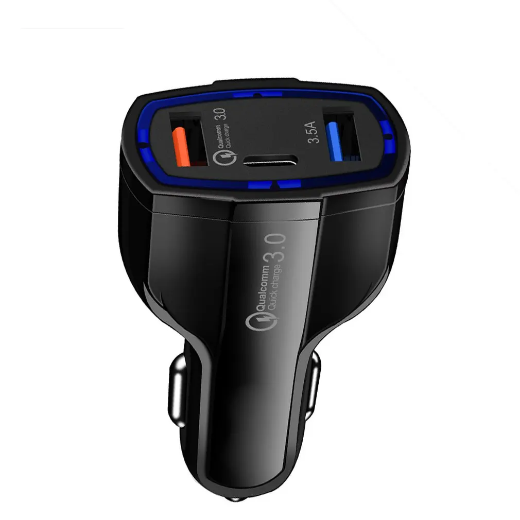 Автомобильное зарядное устройство USB/type-c, новое двойное автомобильное зарядное устройство Usb type-c, автомобильное зарядное устройство для мобильного телефона Qc3.0, быстрое зарядное устройство