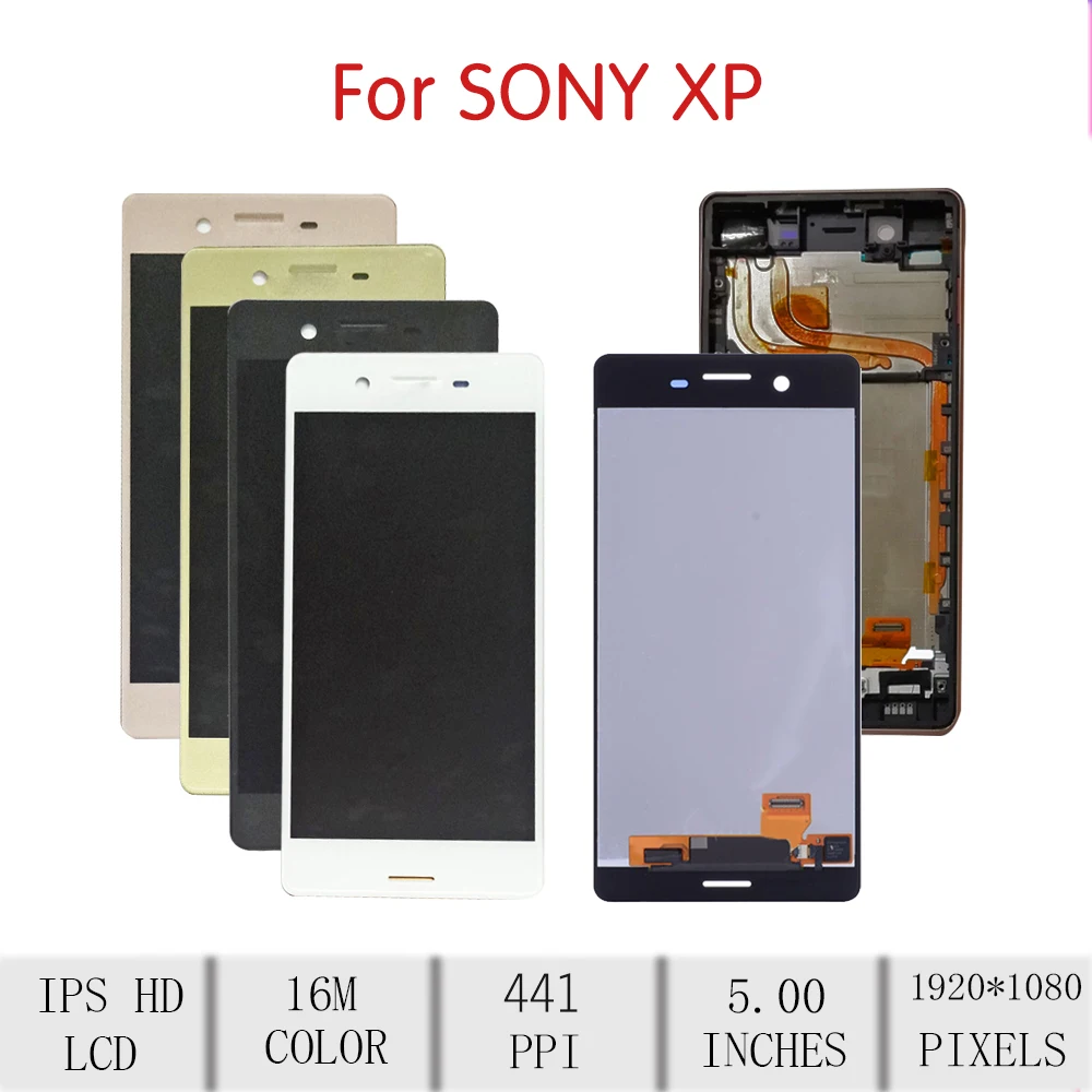 Для sony Xperia X Производительность lcd кодирующий преобразователь сенсорного экрана в сборе для sony X Производительность Дисплей с заменой рамки